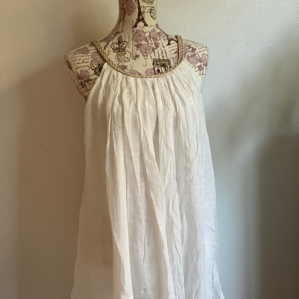 White and gold dress